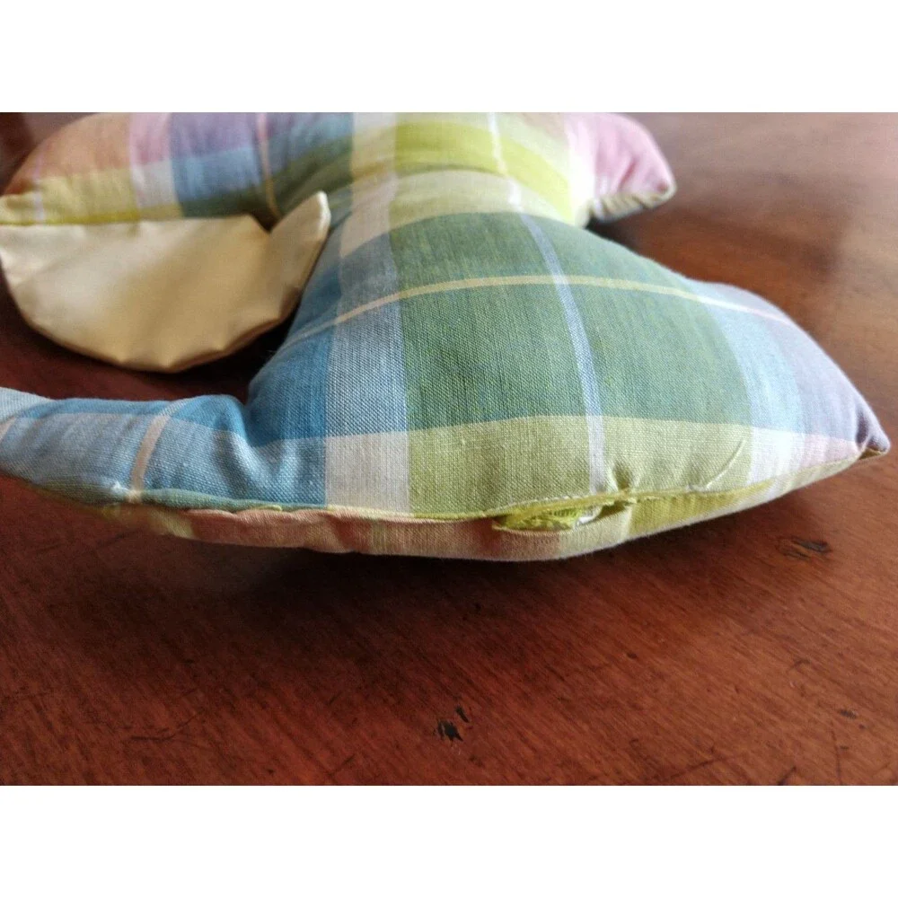 Quiltex Vintage Yellow Acrylic Baby Blanket Plaid Trim 36x49” (Bonus Dog Flawed)